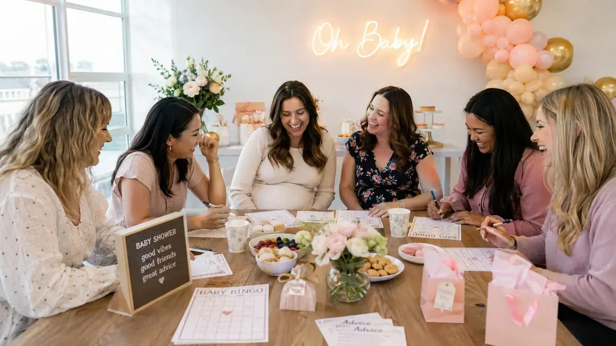 Jocuri de baby shower: Distracție garantată, fără plictiseală